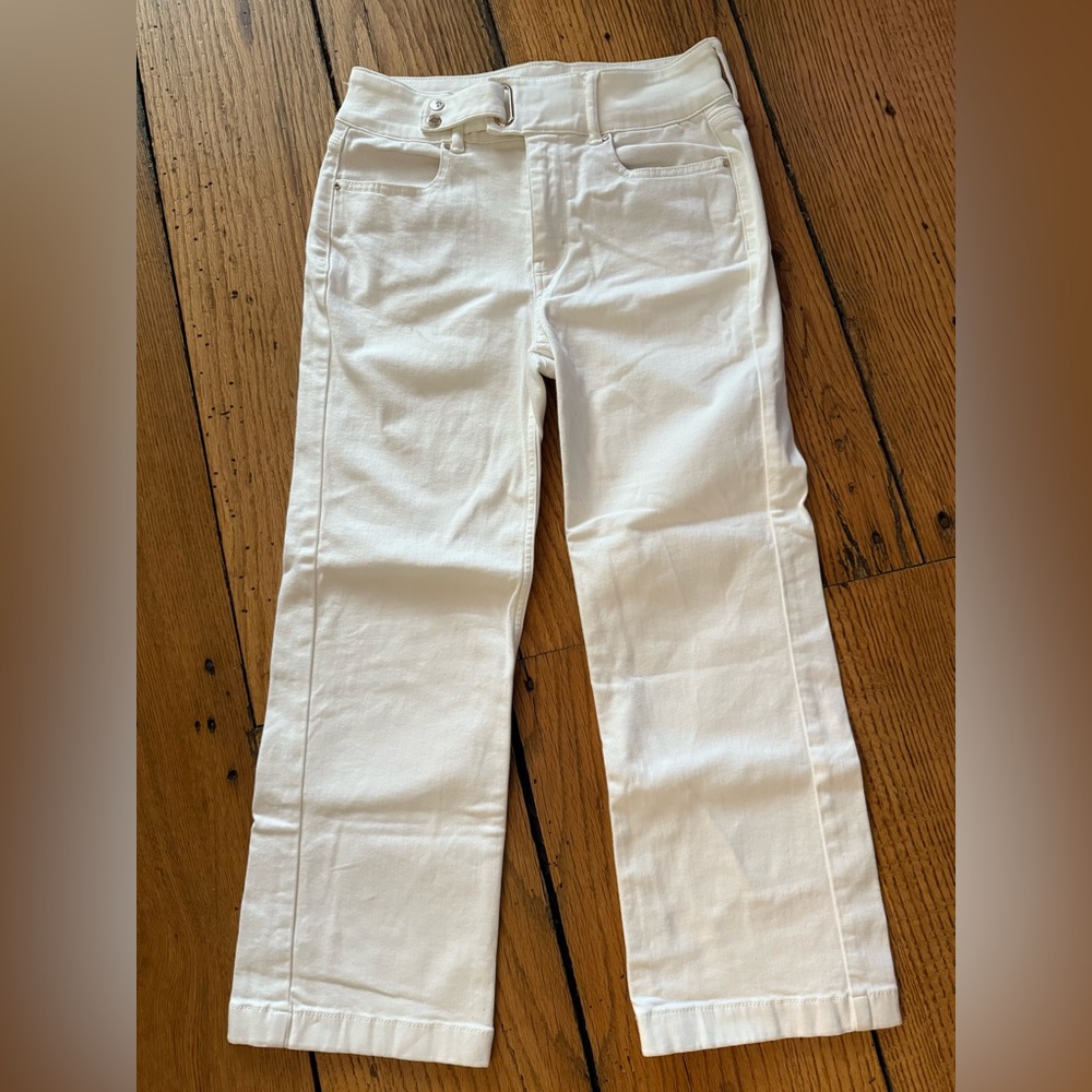 White House Black Market White Straight Leg Jeans